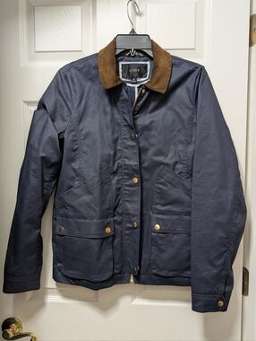 J. Crew Liberty Barn Jacket Navy Blue Size MT Medium Tall